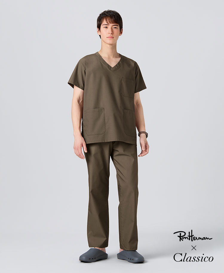 メンズ:Ron Herman スクラブパンツ ブラウン