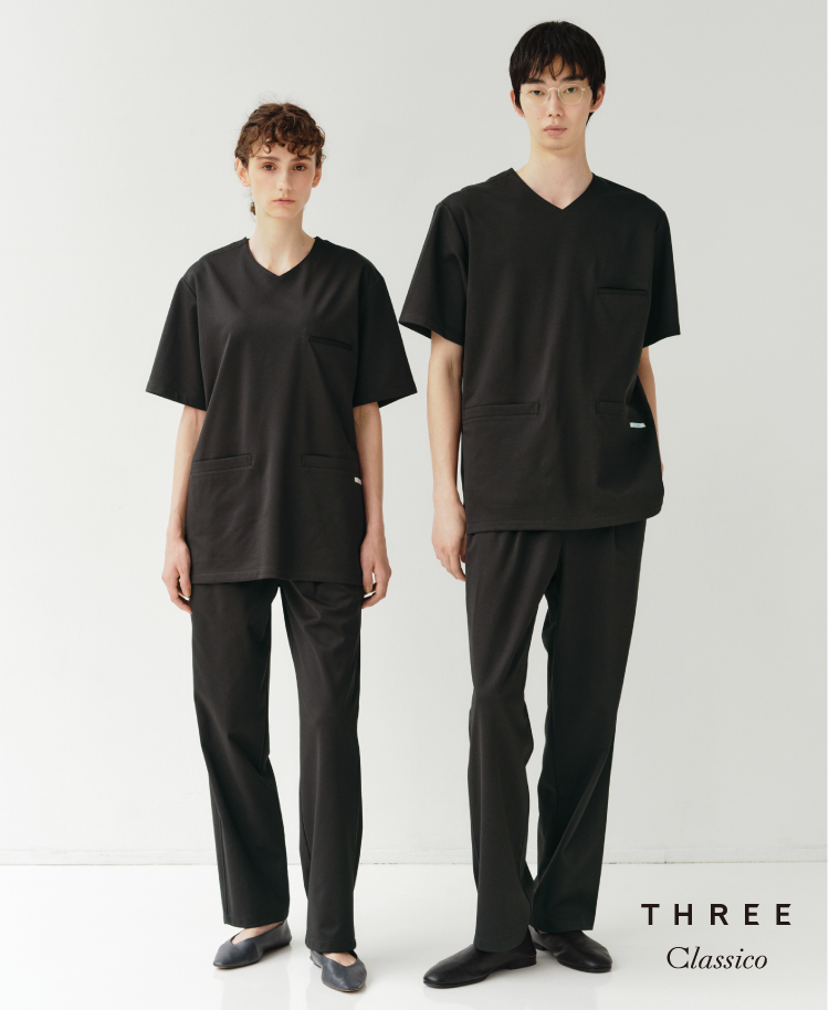 ユニセックス:THREEスクラブパンツ・DECO/