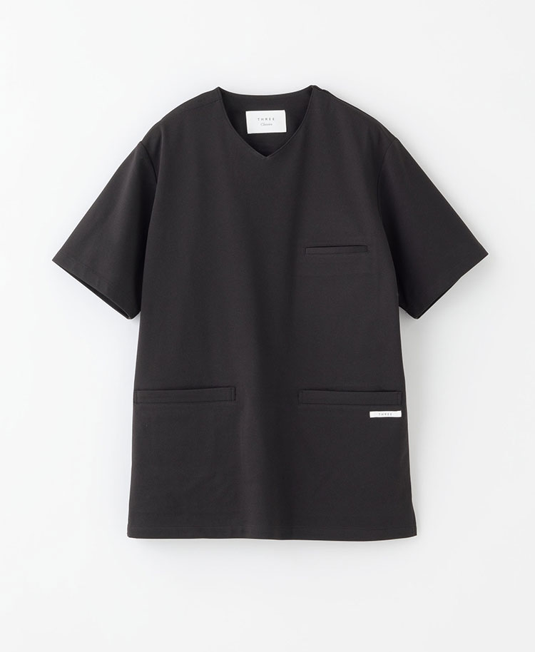 ユニセックス:THREEスクラブトップス・DECO
