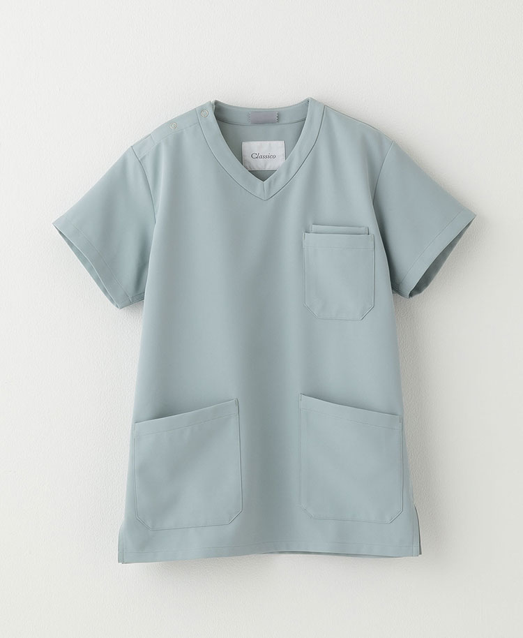 PACKスクラブトップス(男女兼用) サックス