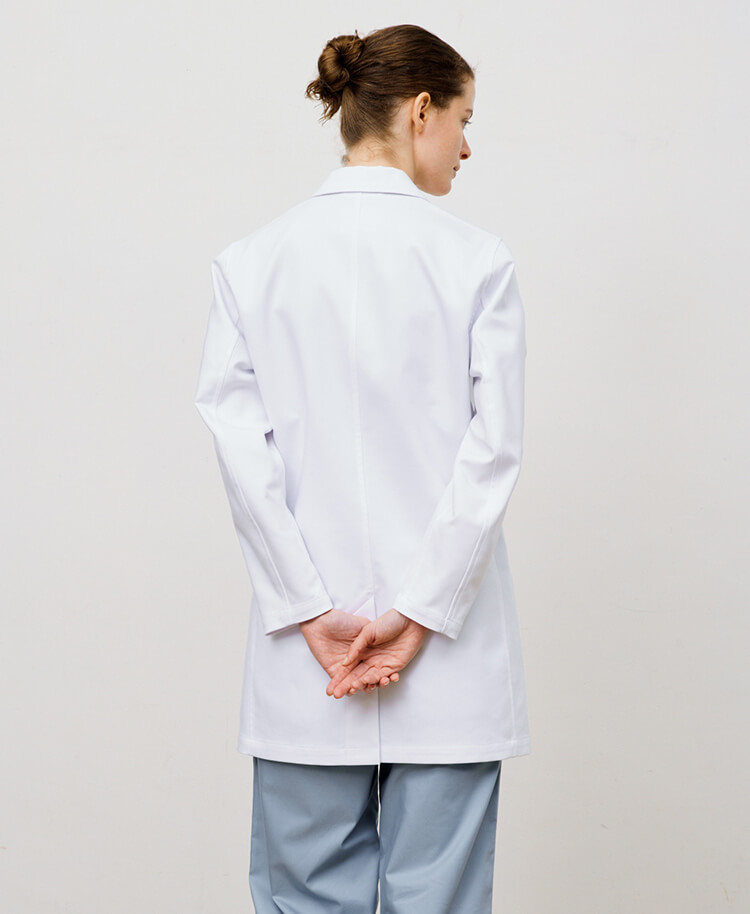 Ron Herman ショートコート(男女兼用白衣・2022年モデル・刺繍色 ゴールド、ネイビー、オフホワイト)