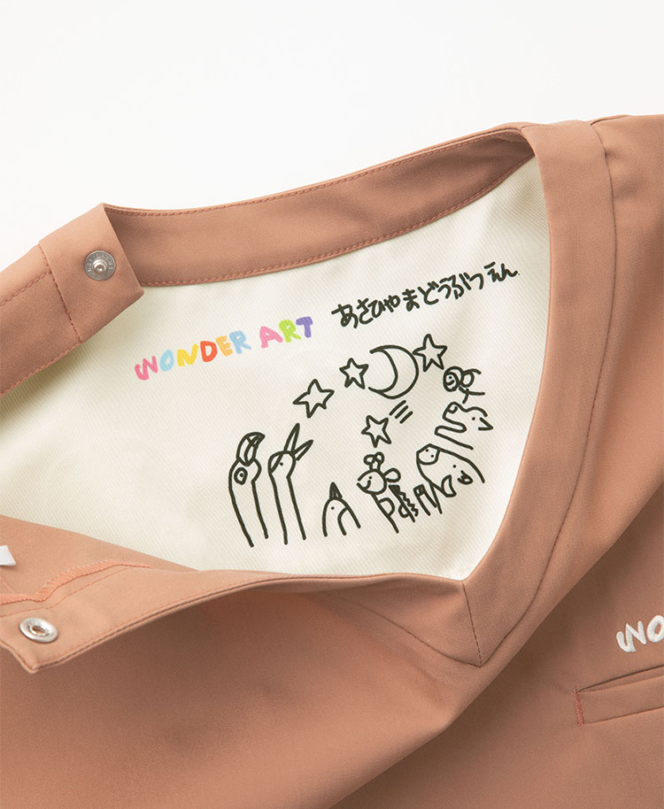 Scrub Canvas Club:WONDER ART 旭山動物園スクラブトップス(男女兼用)