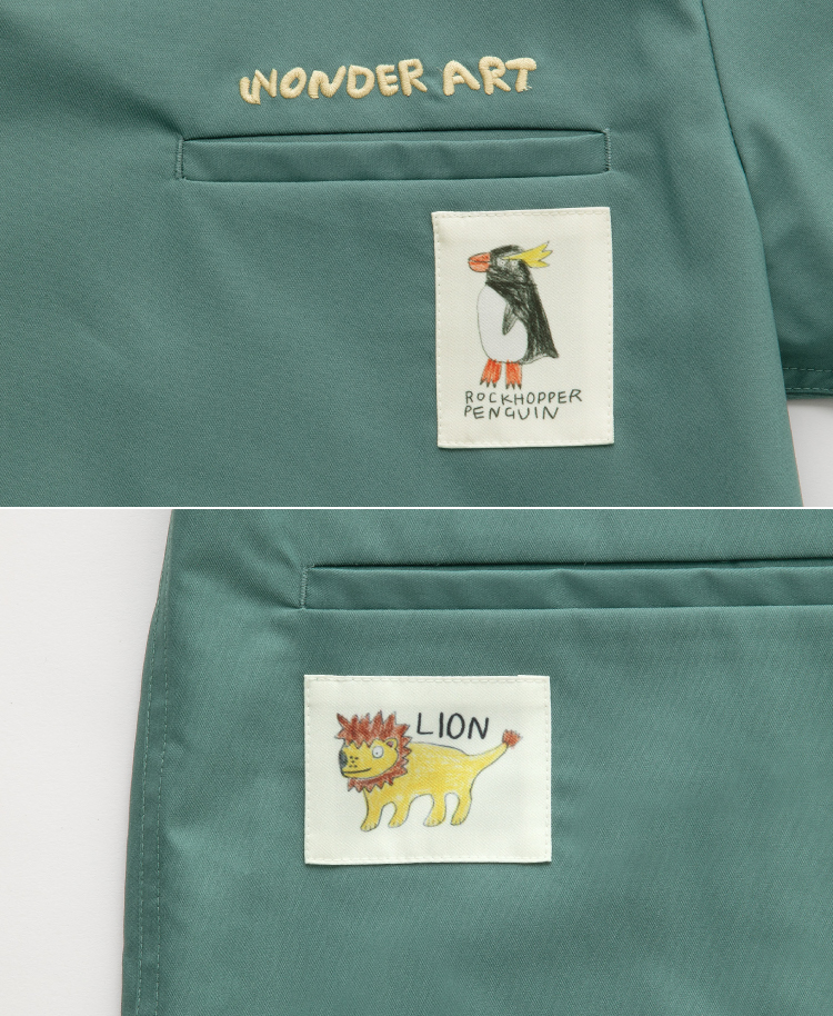 Scrub Canvas Club:WONDER ART 旭山動物園スクラブトップス(男女兼用)