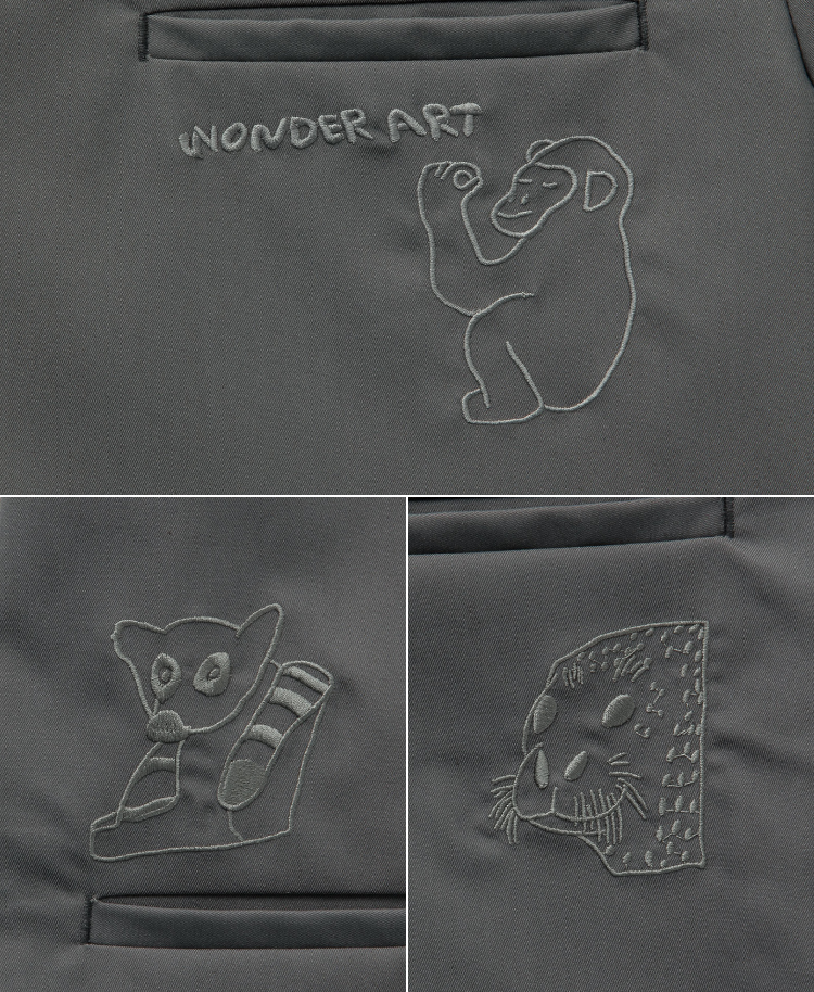 Scrub Canvas Club:WONDER ART 旭山動物園スクラブトップス(男女兼用)