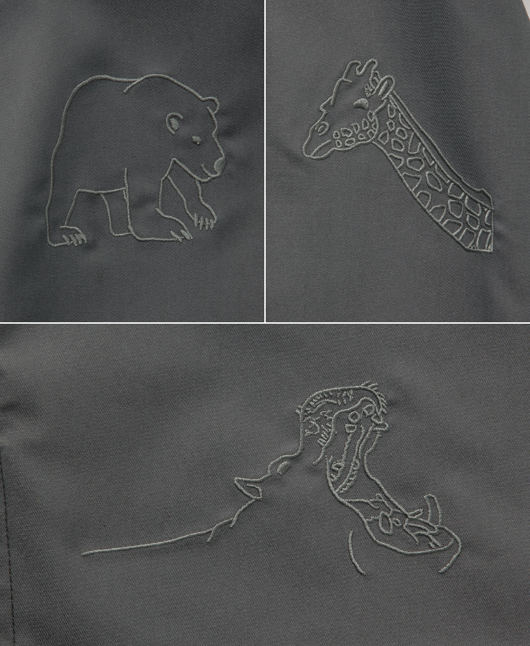 Scrub Canvas Club:WONDER ART 旭山動物園スクラブトップス(男女兼用)