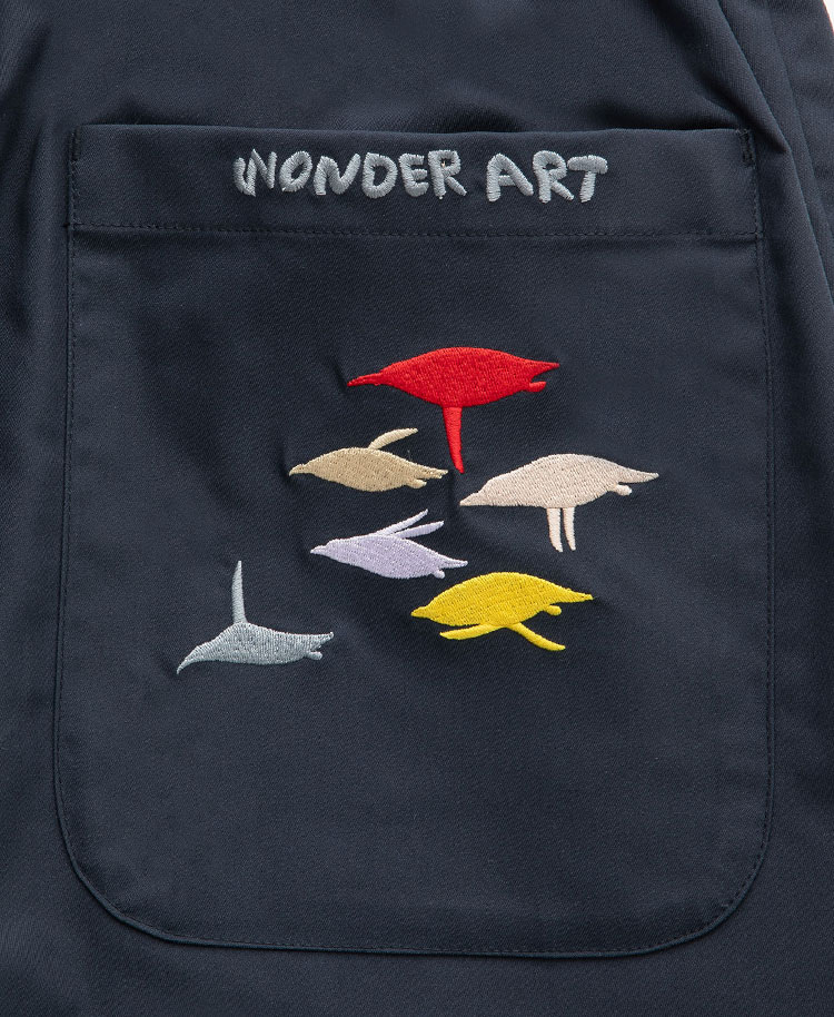 Scrub Canvas Club:WONDER ART 旭山動物園スクラブパンツ(男女兼用)