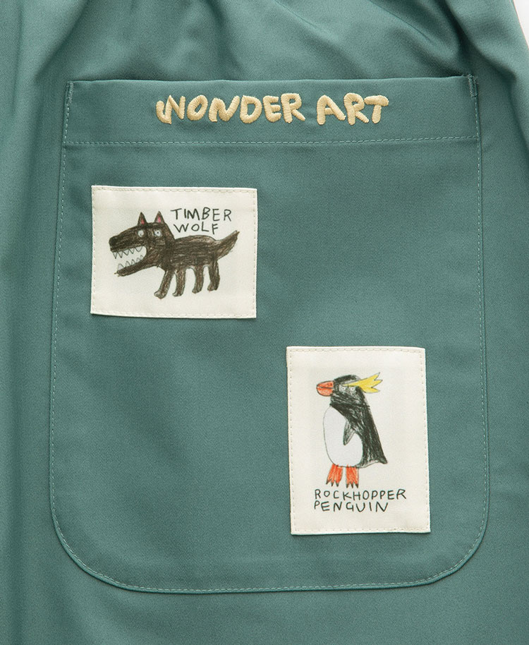 Scrub Canvas Club:WONDER ART 旭山動物園スクラブパンツ(男女兼用)