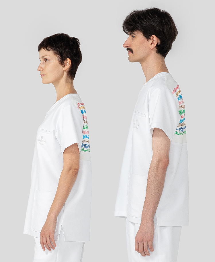 ユニセックス:HERALBONYスクラブトップス