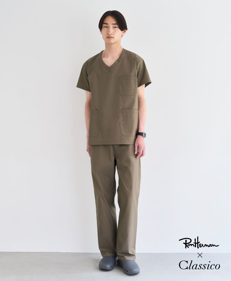 メンズ:Ron Herman スクラブパンツ ブラウン