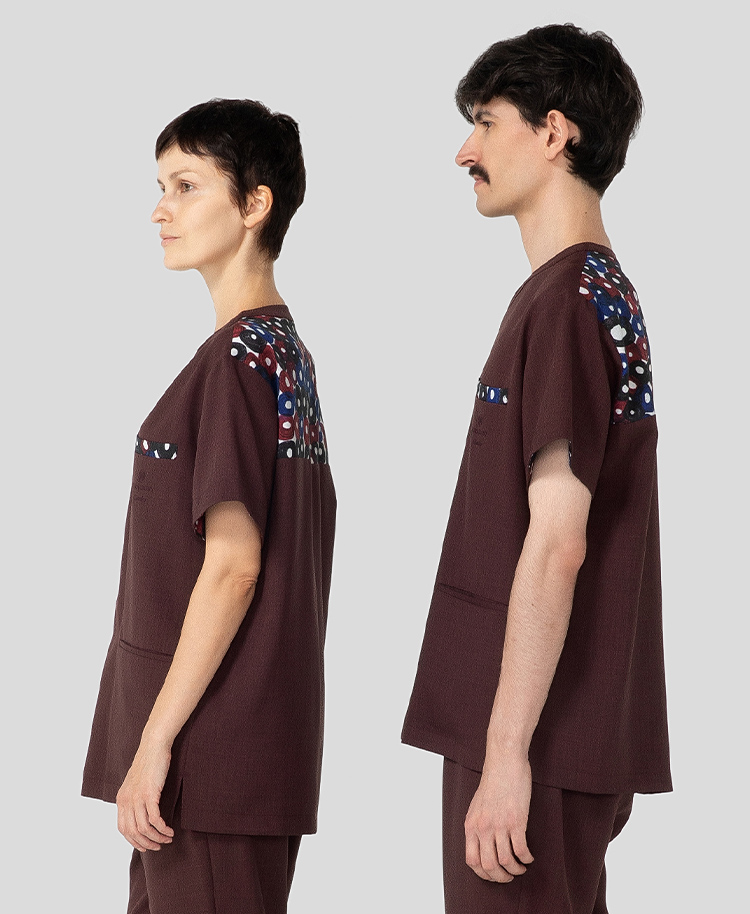 ユニセックス:HERALBONYスクラブトップス