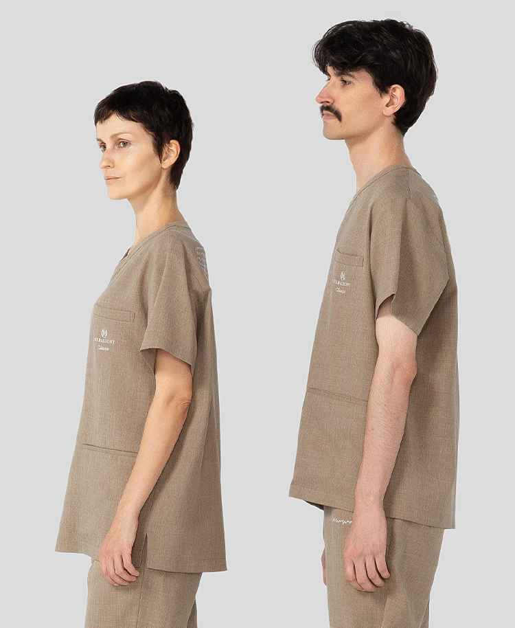 ユニセックス:HERALBONYスクラブトップス