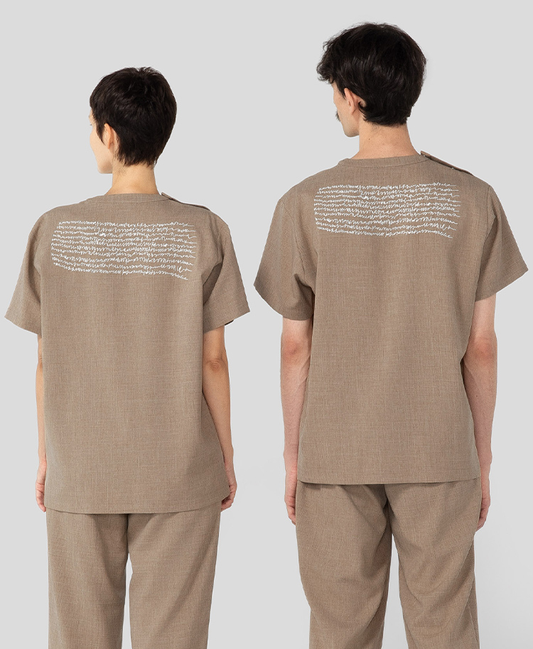 ユニセックス:HERALBONYスクラブトップス