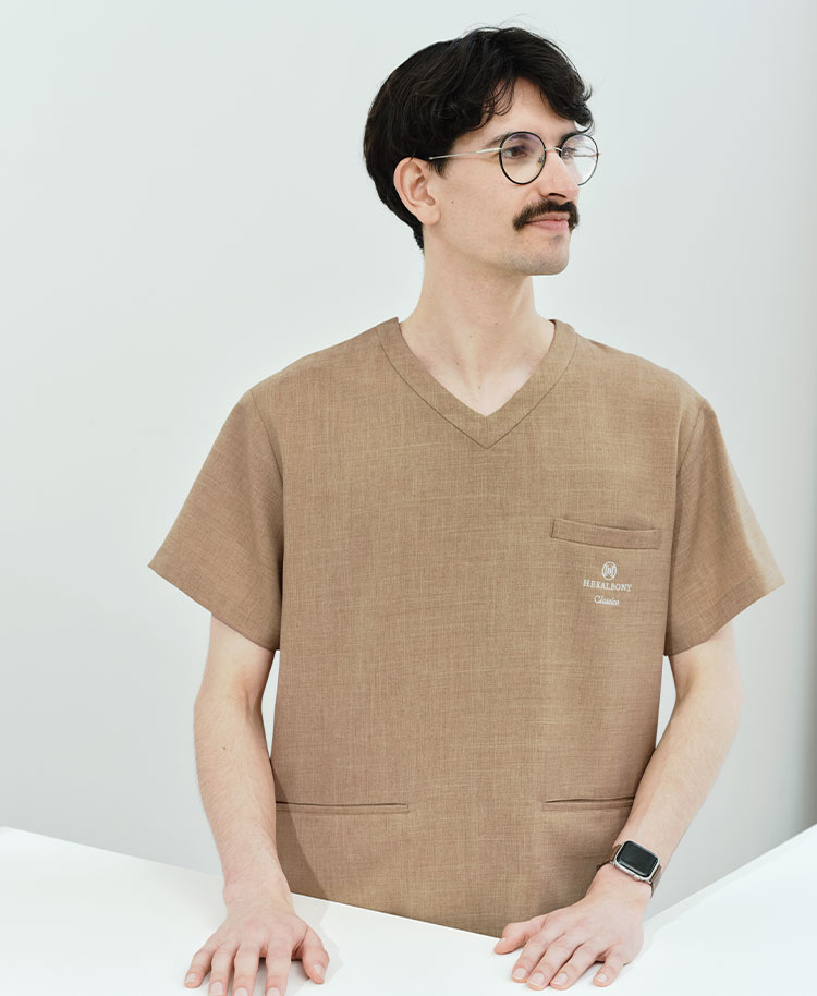 ユニセックス:HERALBONYスクラブトップス