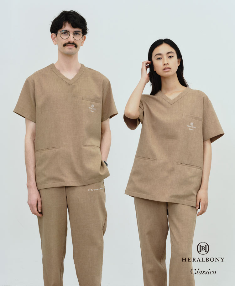 ユニセックス:HERALBONYスクラブトップス