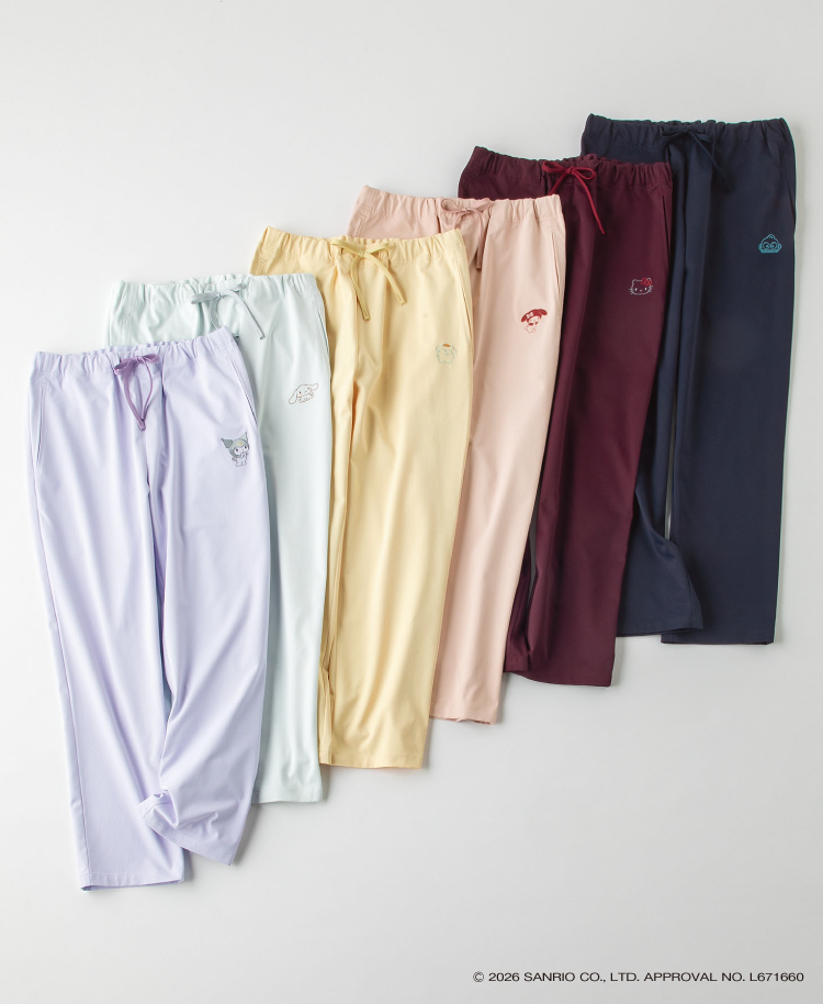Scrub Canvas Club:Sanrioスクラブパンツ(男女兼用)
