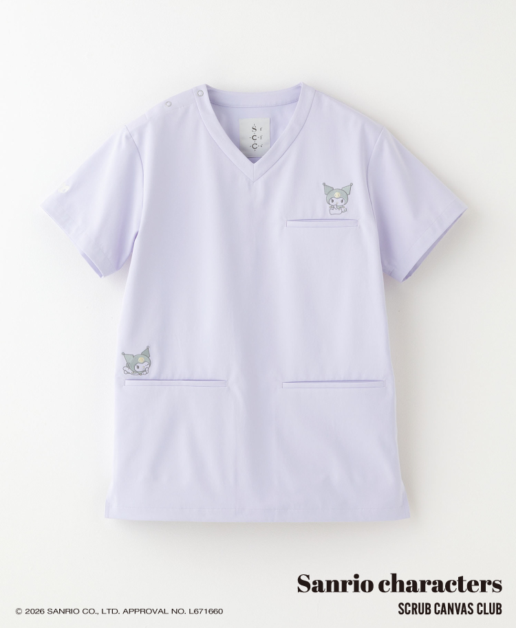 Scrub Canvas Club:Sanrioスクラブトップス(男女兼用)/