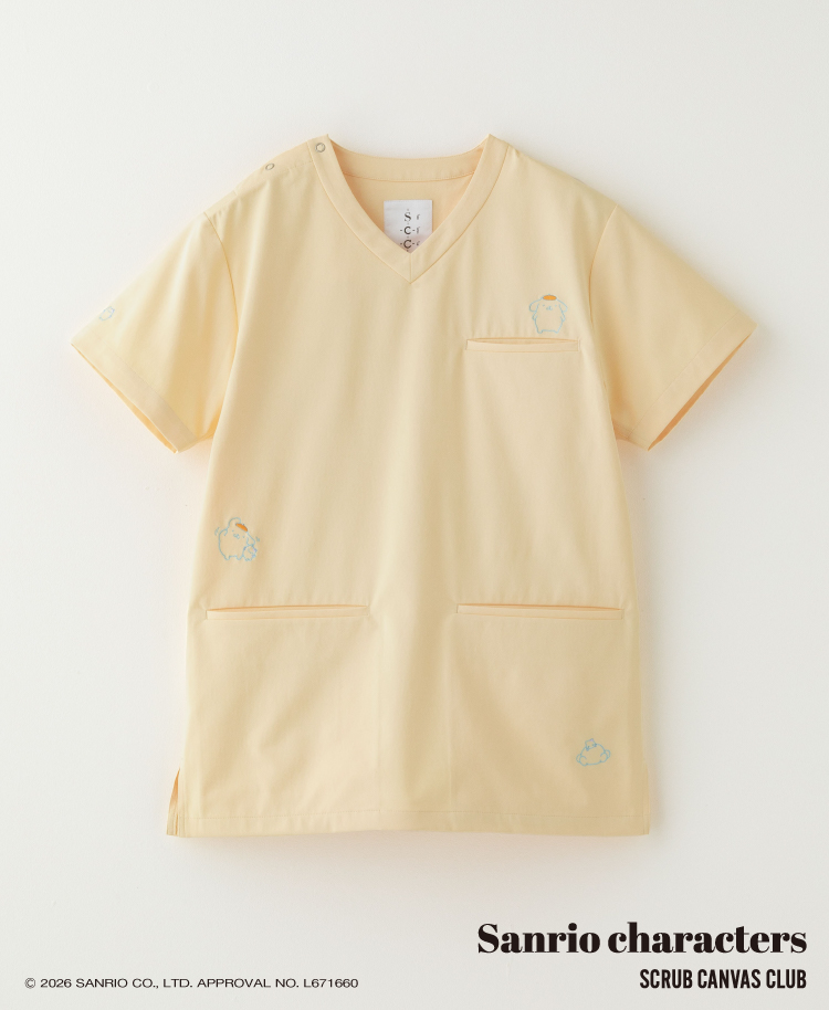 Scrub Canvas Club:Sanrioスクラブトップス(男女兼用)/