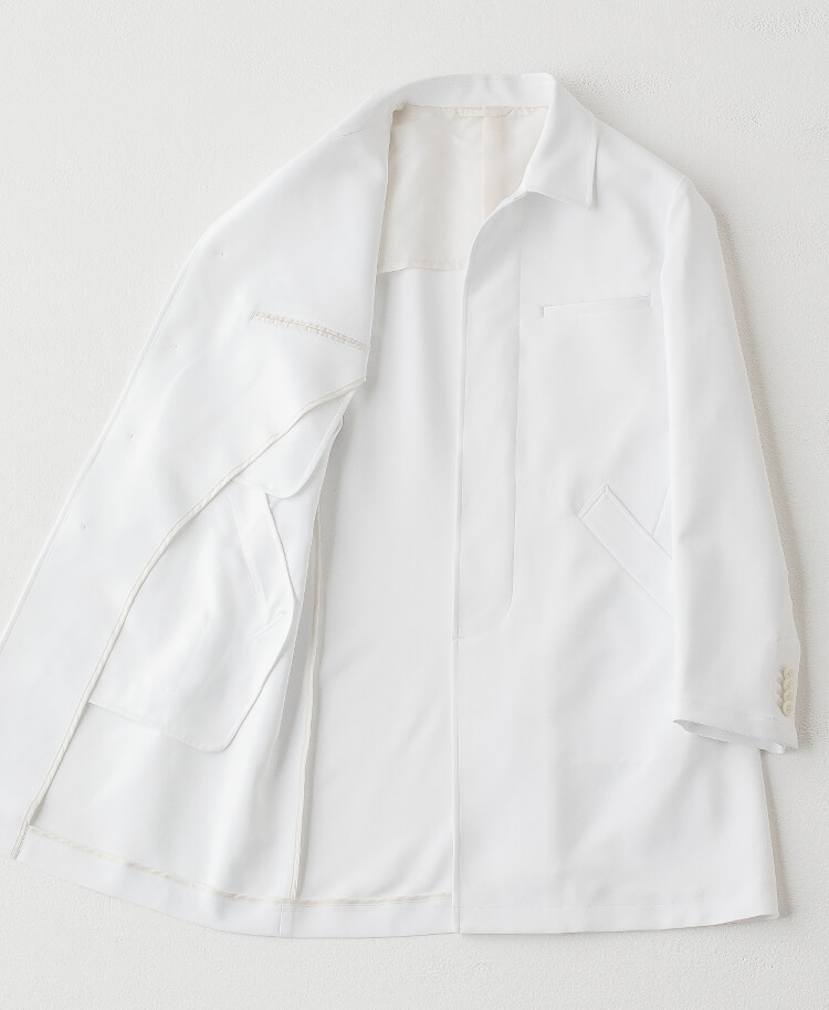 メンズ白衣:アーバンステンカラーコート | おしゃれ白衣のクラシコ公式通販