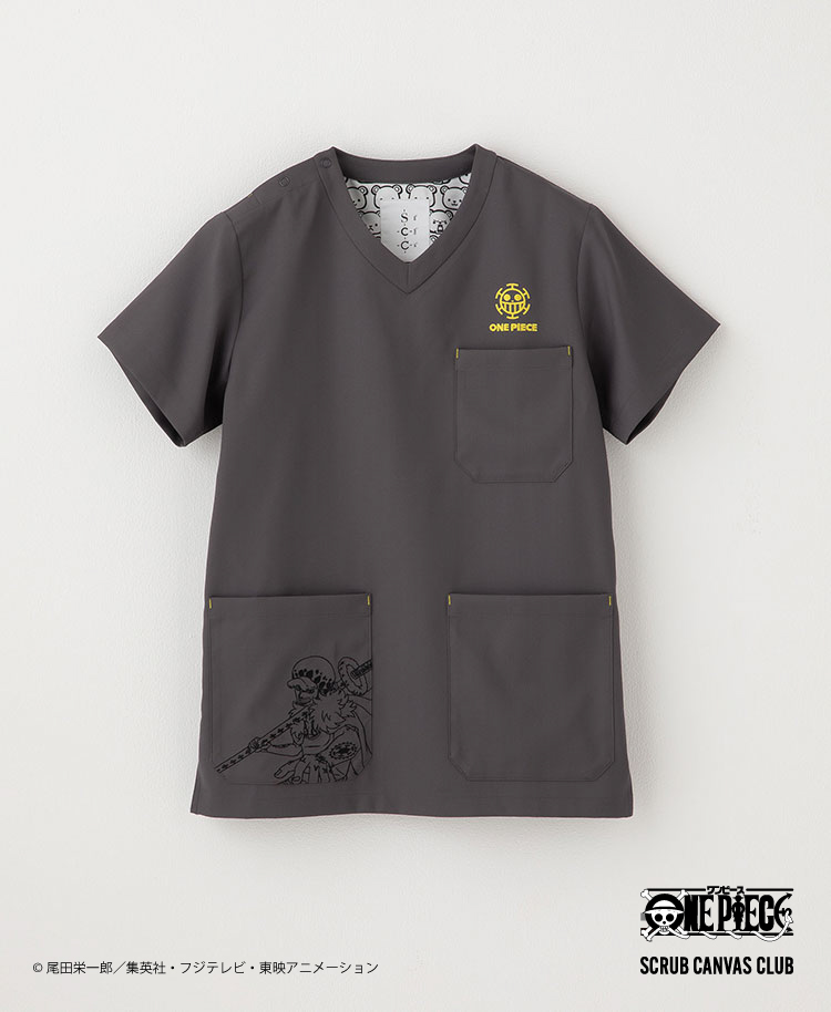 Scrub Canvas Club:ONE PIECEスクラブトップス(男女兼用)