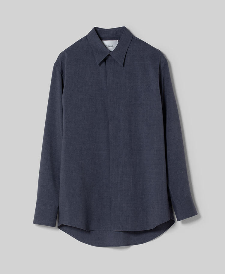 マイウェア:TRO・Long Sleeveシャツ | フォグブルー