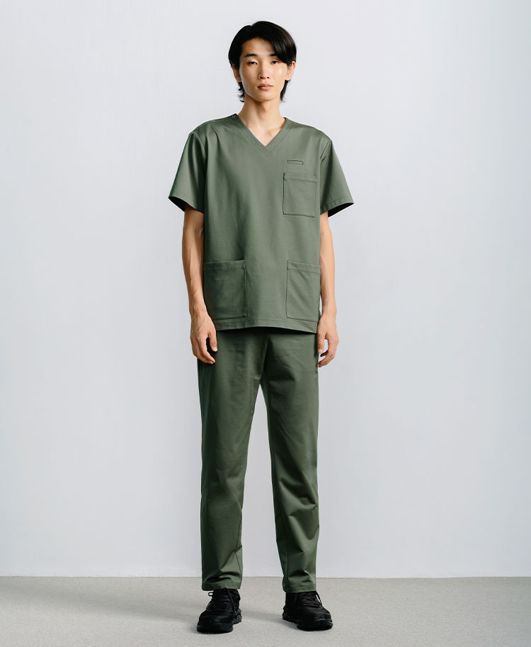 メンズ:ジャージースクラブパンツ・LUXE カーキ