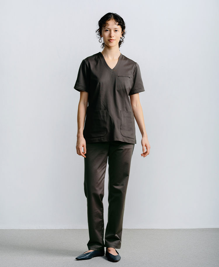 レディース:ジャージースクラブパンツ・LUXE ダークブラウン