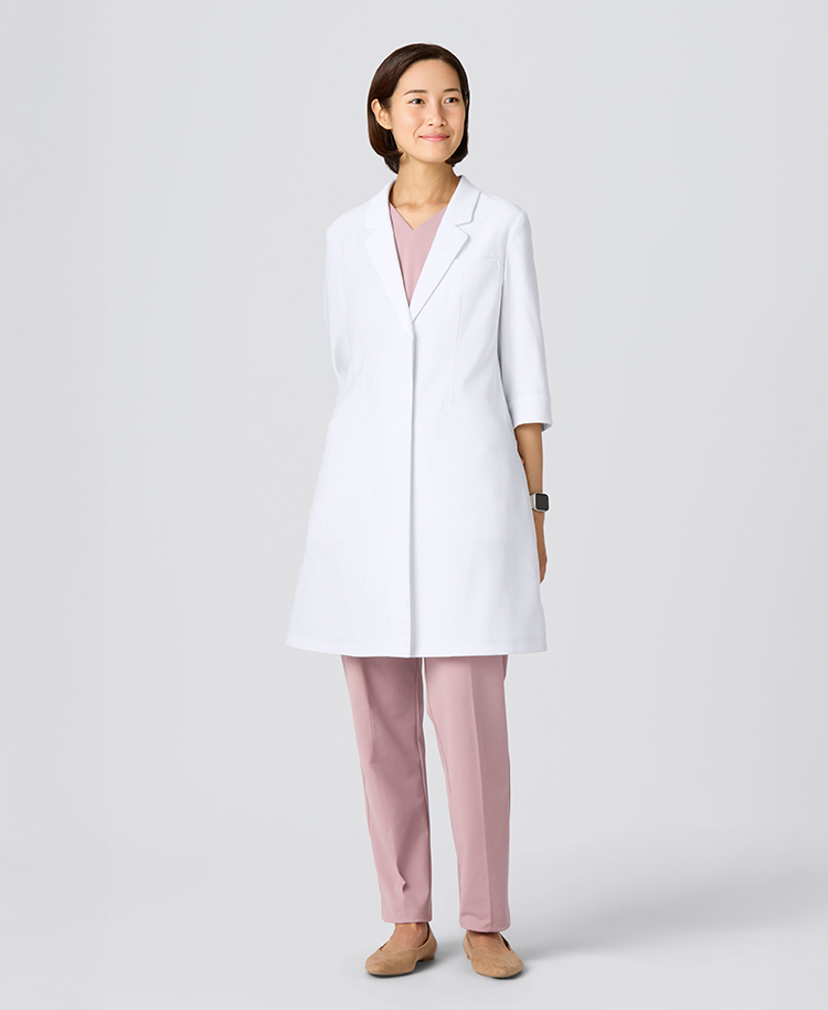 レディース白衣:ライトフレアコート