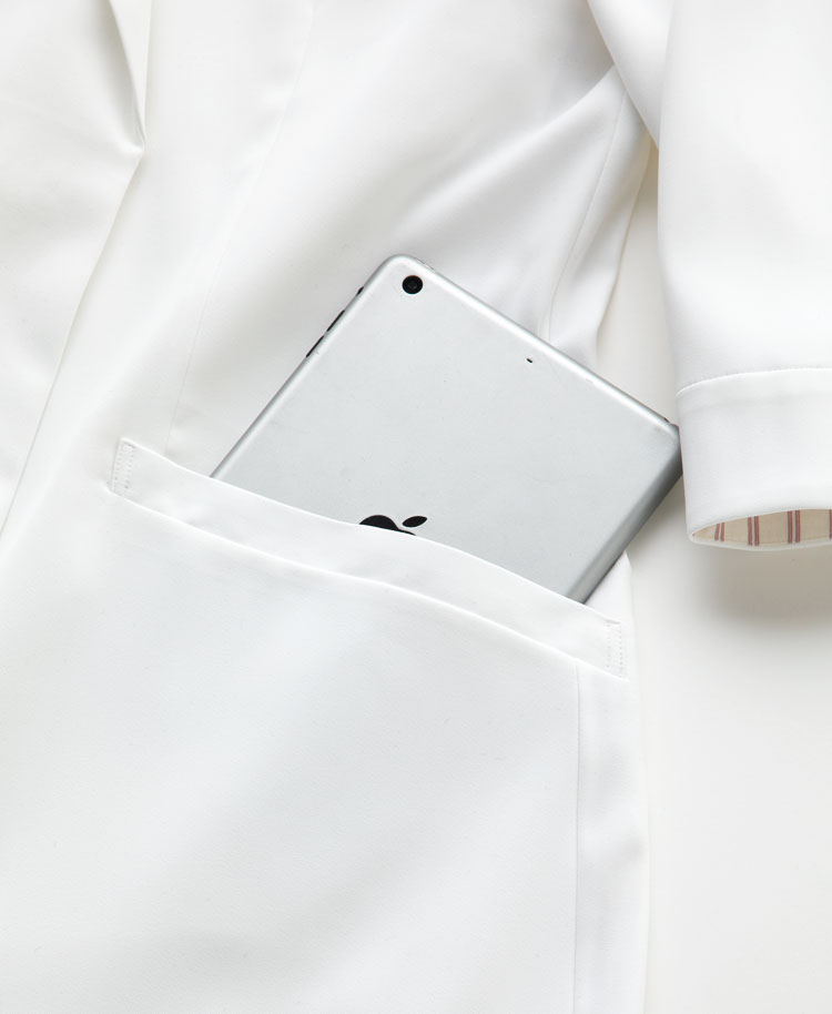 レディース白衣:ライトフレアコート