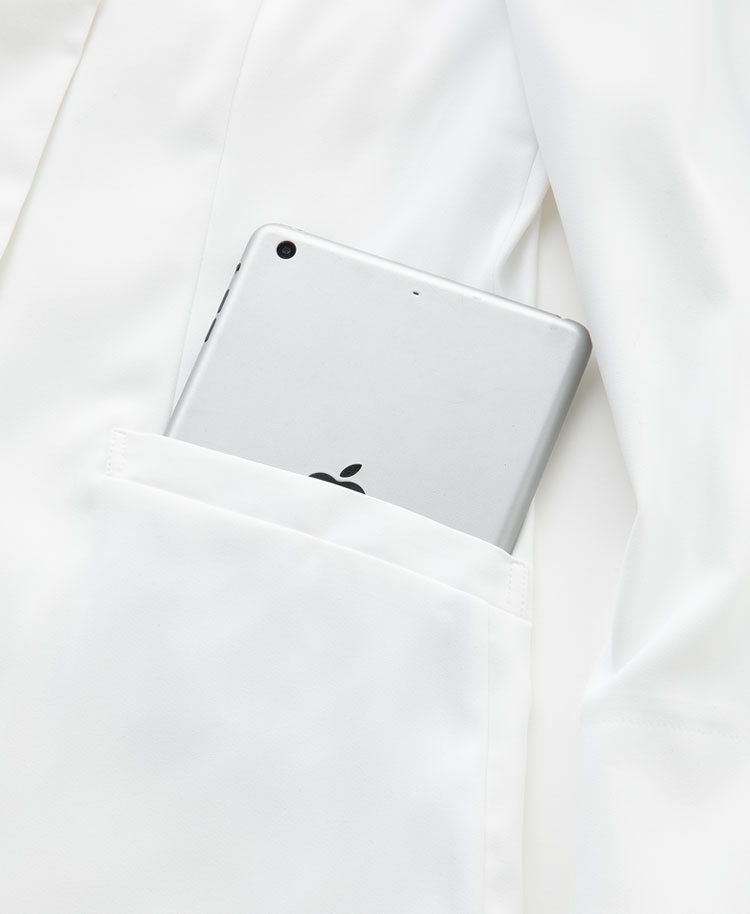 レディース白衣:ライトショートコート