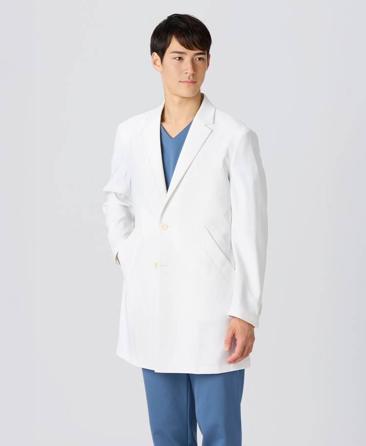 メンズ白衣:ライトショートコート