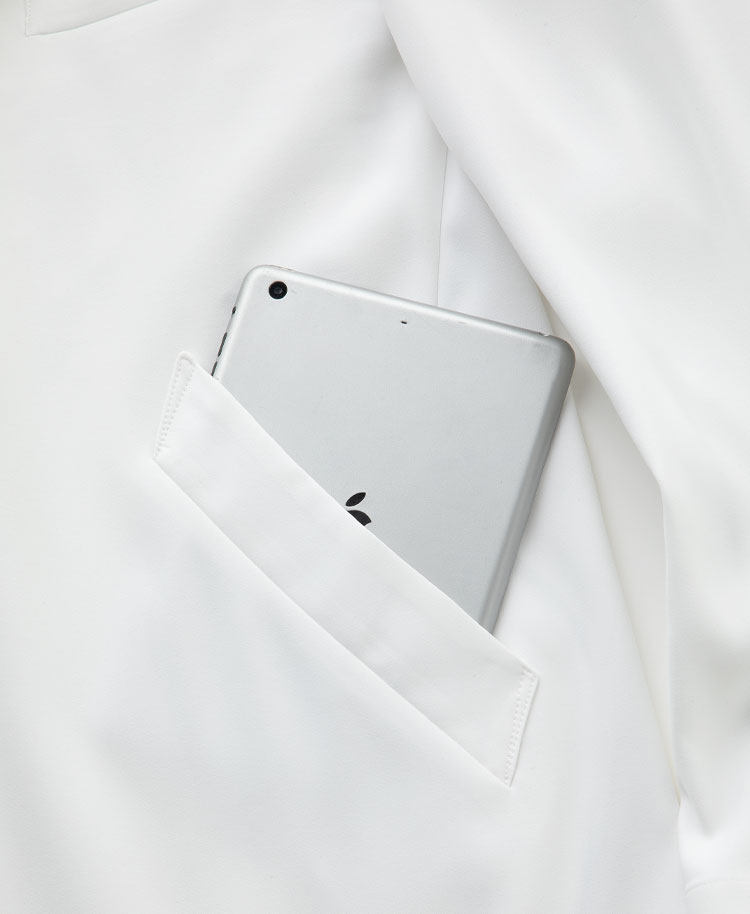 メンズ白衣:ライトショートコート