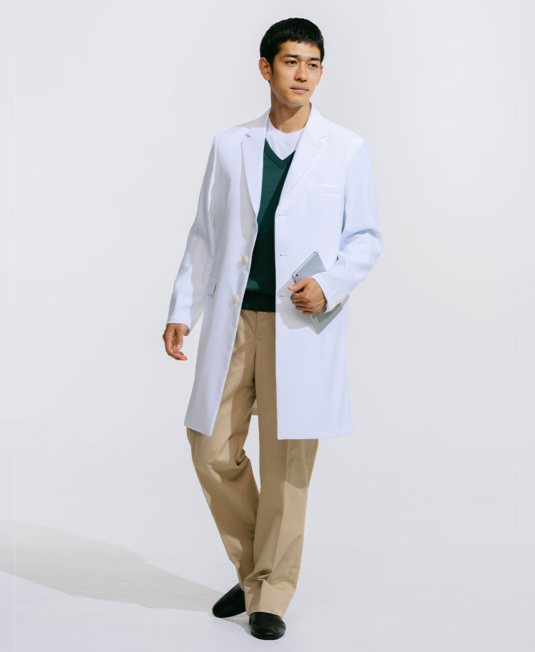 メンズ白衣:ライトコート/
