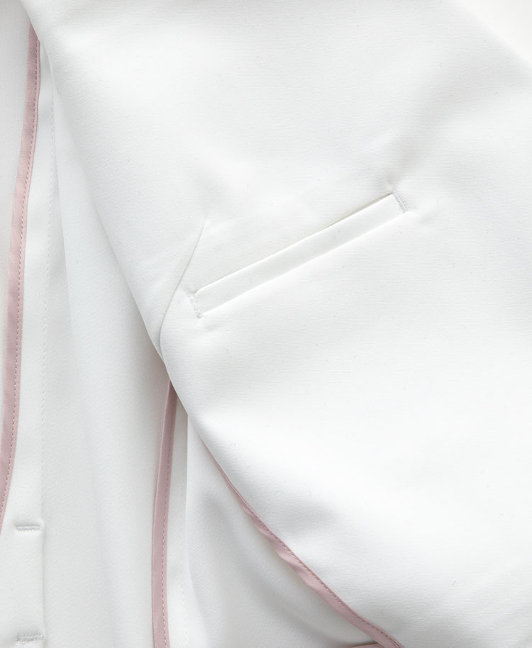 レディース白衣:ライトダブルベントショートコート