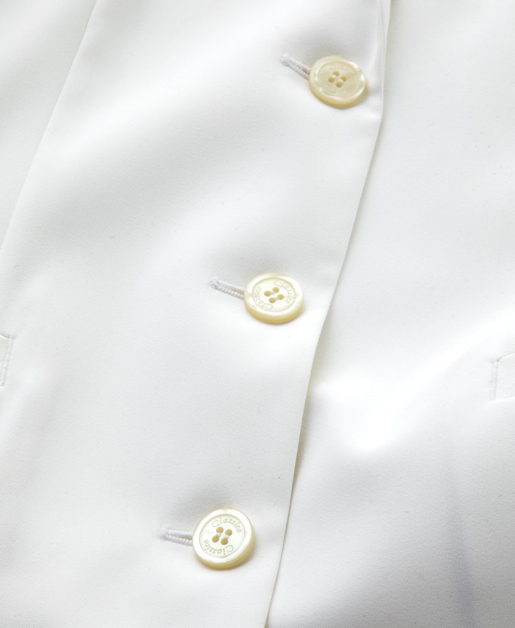 レディース白衣:ライトダブルベントショートコート