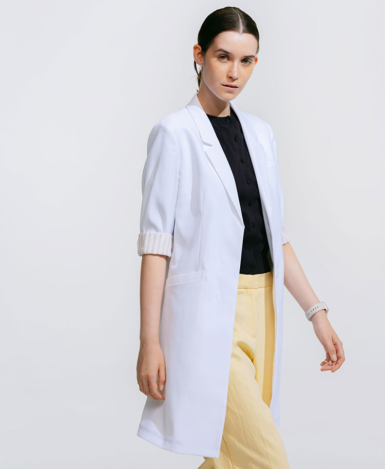 レディース白衣:ライトフレアコート/