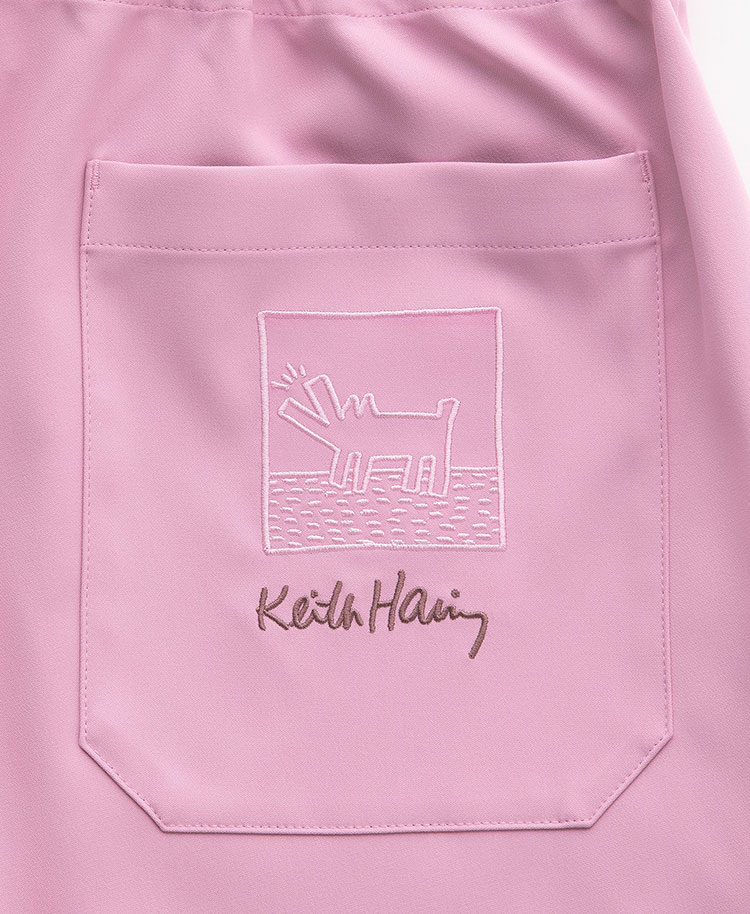 Scrub Canvas Club:Keith Haringスクラブパンツ(男女兼用)