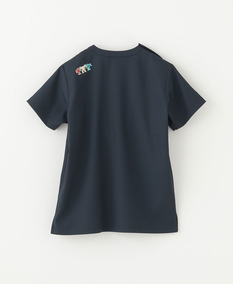 Scrub Canvas Club:Keith Haringスクラブトップス(男女兼用)