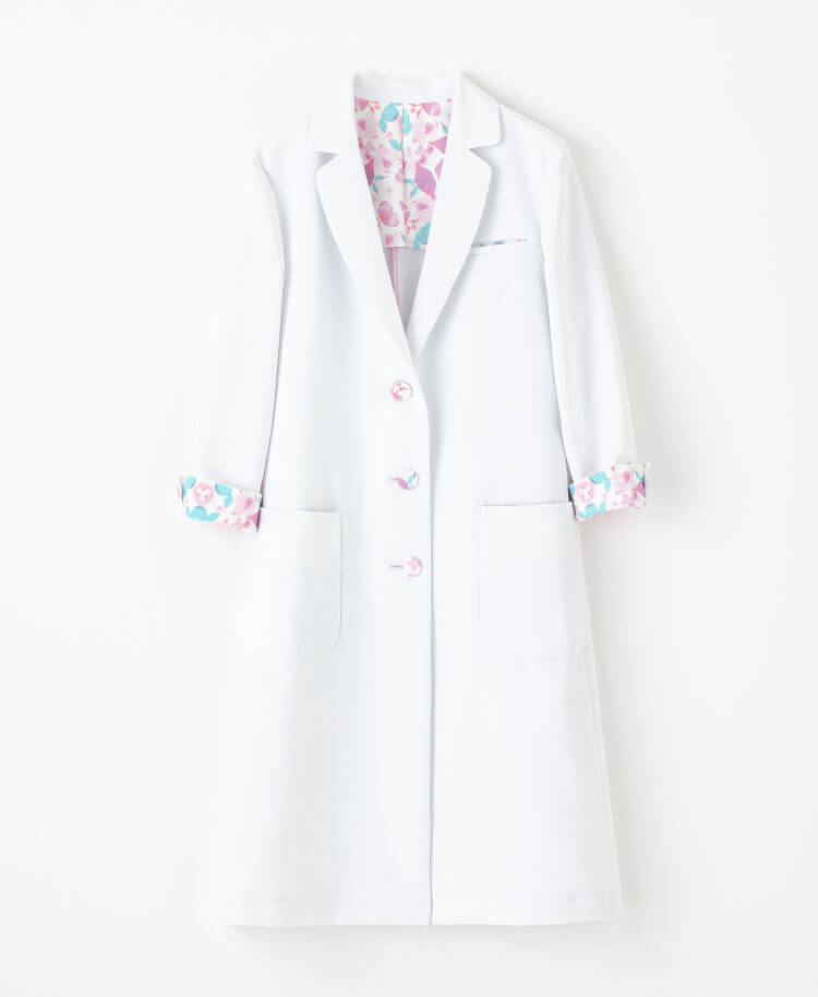 レディース白衣:Plantica・フレアコート | ピンク