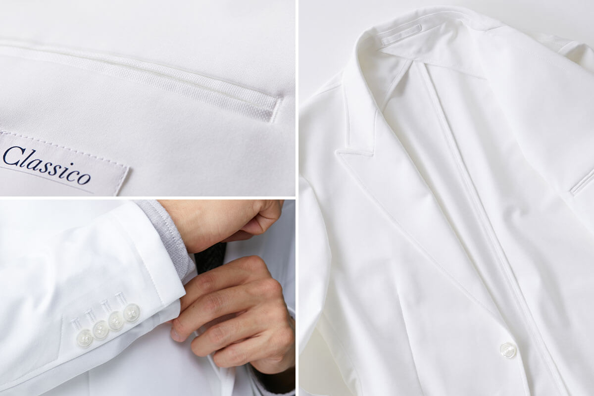 ジャージ素材の白衣
