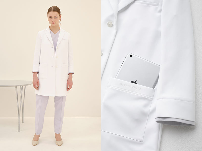 医学生への贈り物におすすめのレディース白衣:ジェラート ピケ&クラシコ 白衣:テーラードレイヤースリーブコート
