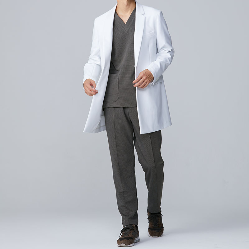 細身でかっこいいショート丈の白衣(メンズ):アーバンショートコート