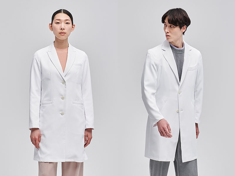 低価格で高品質、コスパがいいおしゃれな実験用におすすめの白衣:PACKテーラードコート(男女)