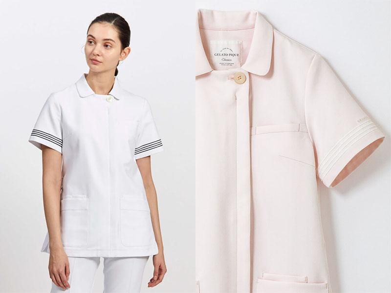 新人看護師さんにおすすめのナース白衣:ジェラート ピケ&クラシコ 白衣:フォーラインスリーブトップス