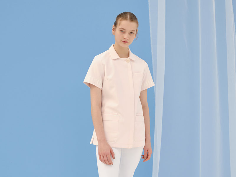 看護助手のユニフォームで人気のナース服:ジェラート ピケ&クラシコ 白衣:フォーラインスリーブトップス