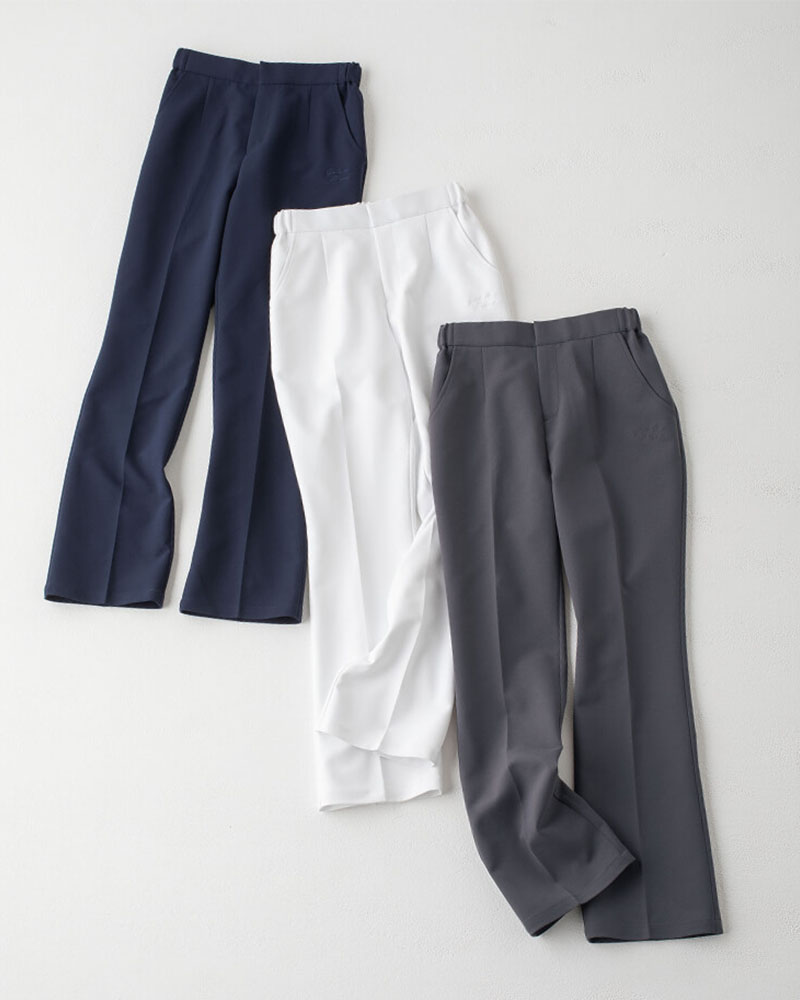 下着が透けにくい仕様のナースパンツ:ジェラート ピケ&クラシコ 白衣:スリムパンツ