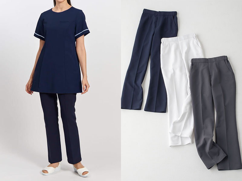保育園看護師におすすめの脚長効果のあるズボン:ジェラート ピケ&クラシコ 白衣:スリムパンツ