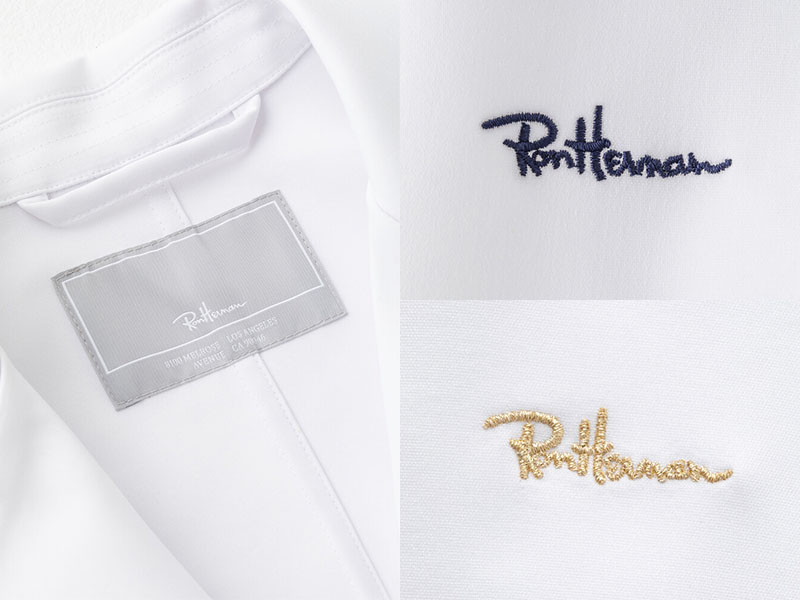 男性医師へのチョコ以外のバレンタインのプレゼントに:Ron Herman ジャケット(男女兼用白衣)(背中のネームタグとブランドロゴの刺繍)