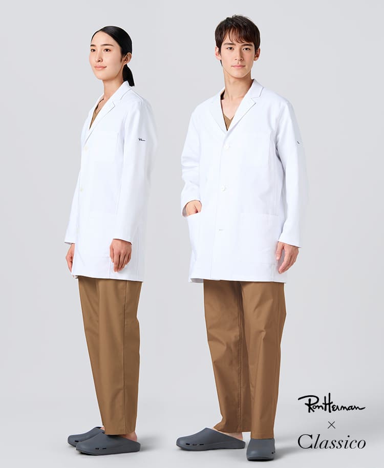 Ron Herman ショートコート(男女兼用白衣)の着用イメージ