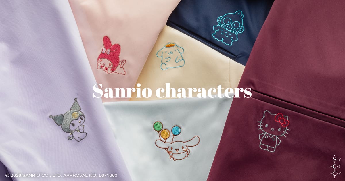 サンリオキャラクターズ×Scrub Canvas Club スクラブトップス キービジュアル
