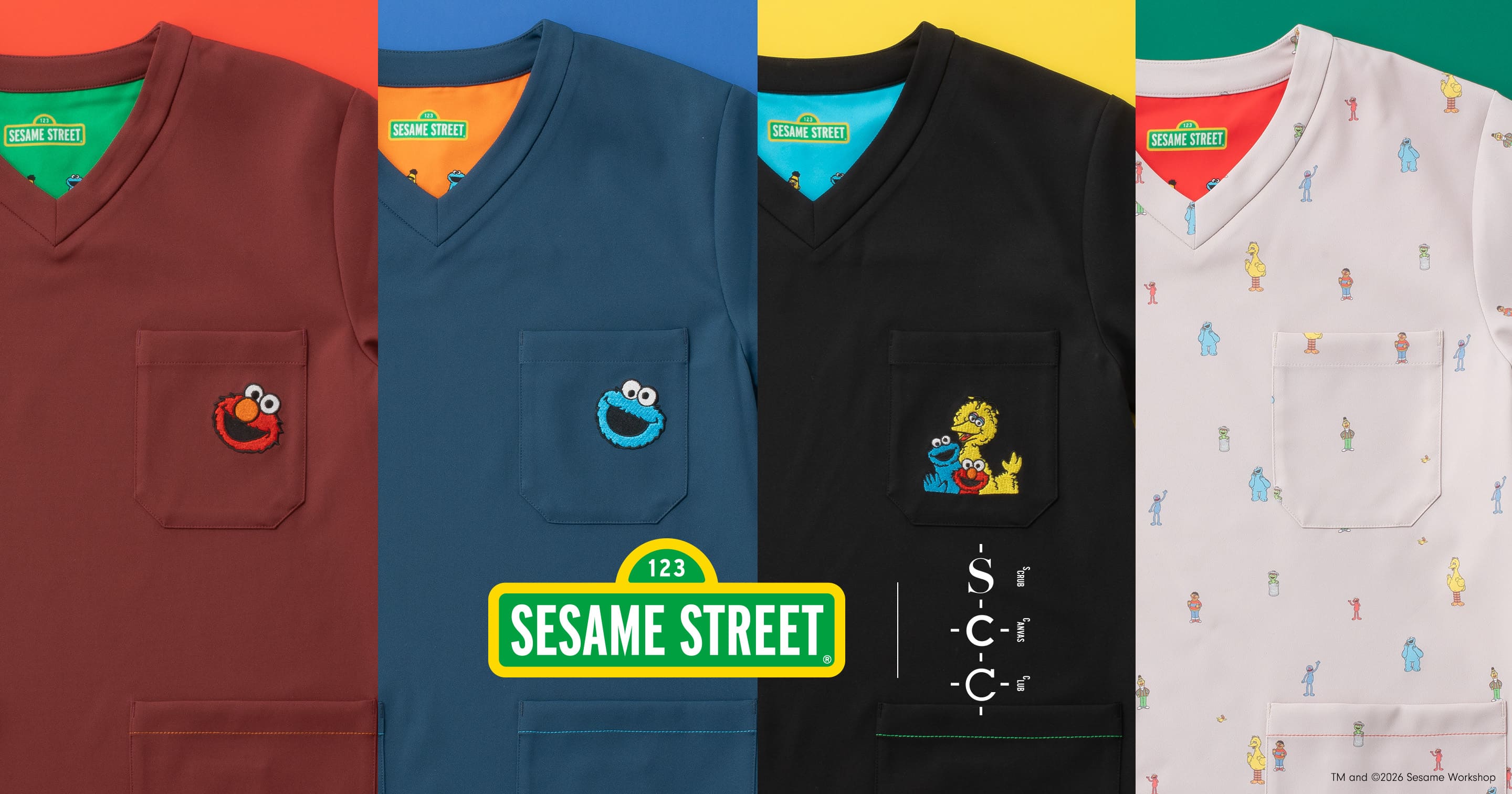 SESAME STREET クラシコ コラボレーションスクラブ